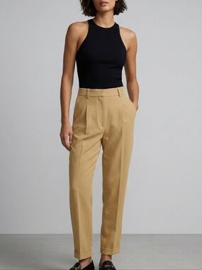 Aritzia Wilfred Dashwood Sand Beige Dress Pants Size 12 Fits Large Professional